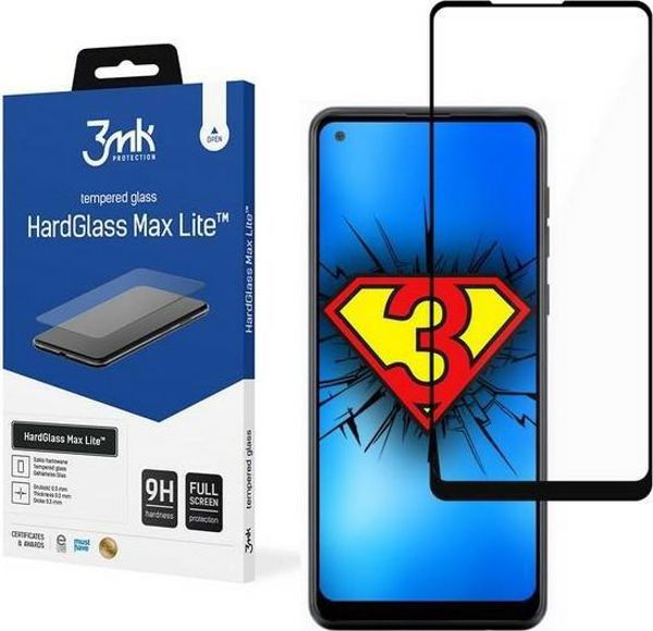 3MK HardGlass Max Lite Προστατευτικό Οθόνης για Samsung Galaxy A21s - Μαύρο