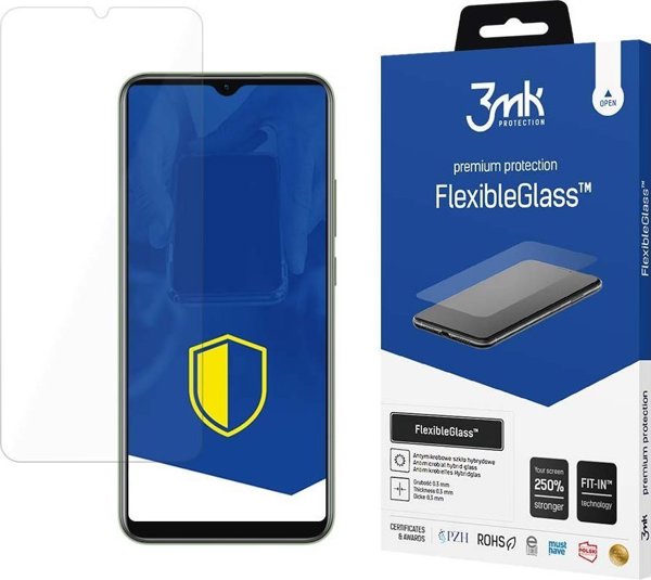 3MK FlexibleGlass Προστατευτικό Οθόνης για Realme Narzo 50i Prime - Υβριδικό Γυαλί με Αντιβακτηριδιακή Επίστρωση