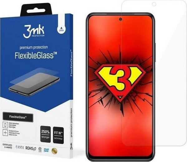 3MK Προστατευτικό Οθόνης FlexibleGlass για Xiaomi Redmi Note 10 5G, Υβριδικό Γυαλί, Ενισχυμένη Προστασία, Διάφανο