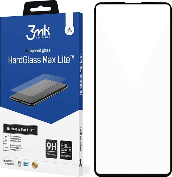 3MK HardGlass Max Lite Σκληρυμένο Γυαλί Προστασίας Οθόνης για Samsung Galaxy A52 / A52 5G, Μαύρο