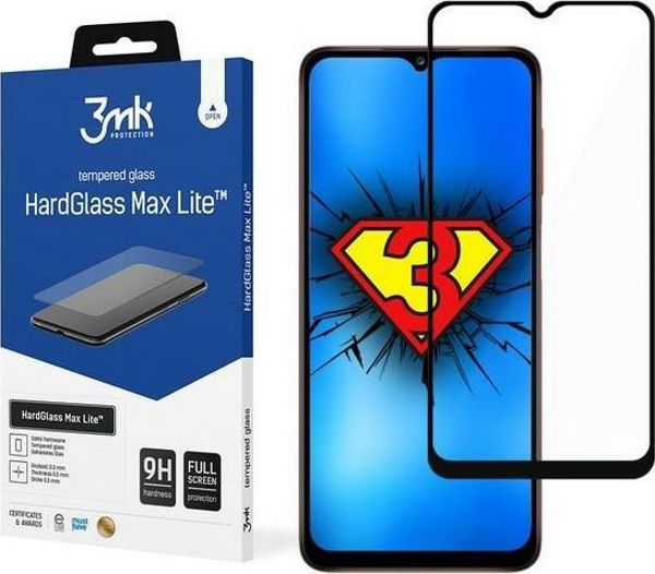 3MK Προστατευτικό Γυαλί Οθόνης HG Max Lite για Samsung Galaxy A02s - Μαύρο