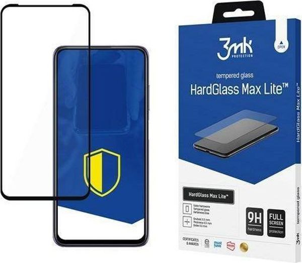 3MK HardGlass Max Lite Προστατευτικό Οθόνης για Xiaomi Redmi Note 9T 5G, Μαύρο