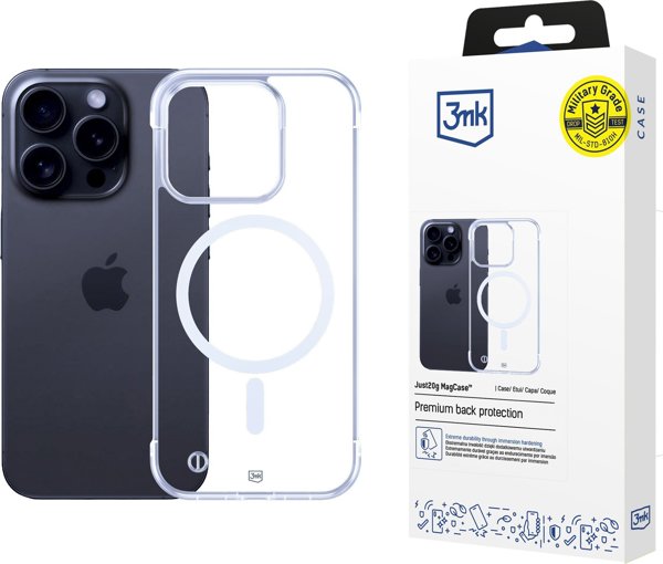 3MK Θήκη Just20g MagCase για Apple iPhone 13 Pro, Συμβατή με MagSafe, Διάφανη