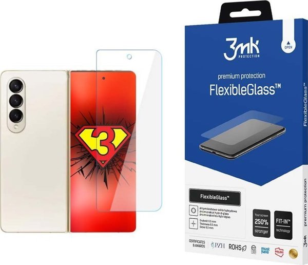 3MK Προστατευτικό Οθόνης FlexibleGlass για Samsung Galaxy Z Fold4, Ενισχυμένο Γυαλί, Διάφανο