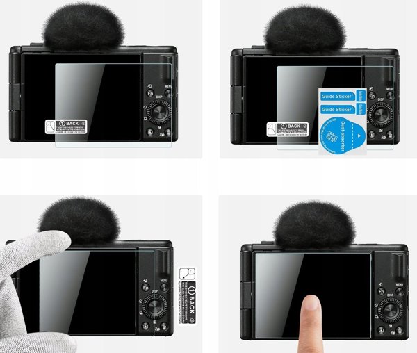 3x Σετ Προστατευτικό Γυαλί 9h Για Οθόνη Sony Zv-1, Zv-1 Ii, Zv-e10 / Kf Concept / Sku.2195 /