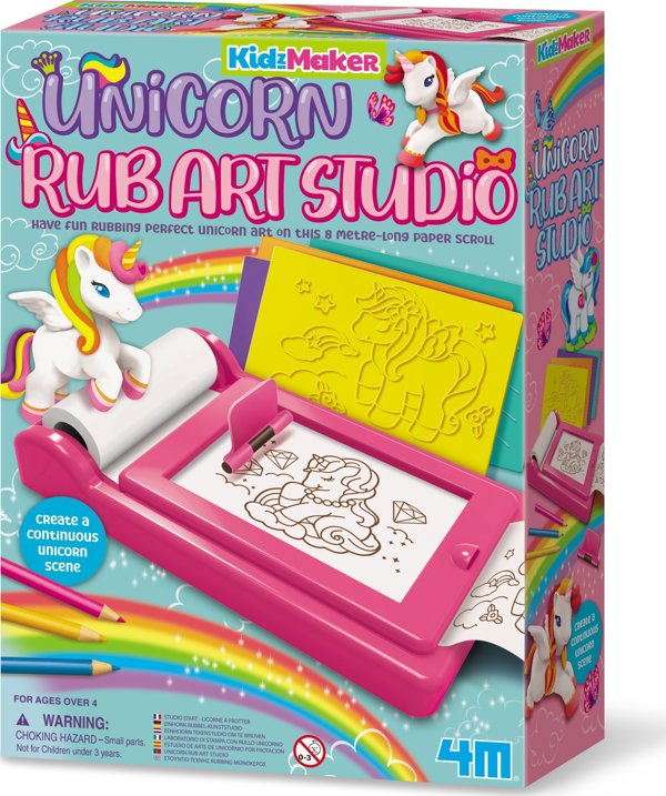 Σετ 4M KidzMaker DIY Μονόκερος Rub Art Studio