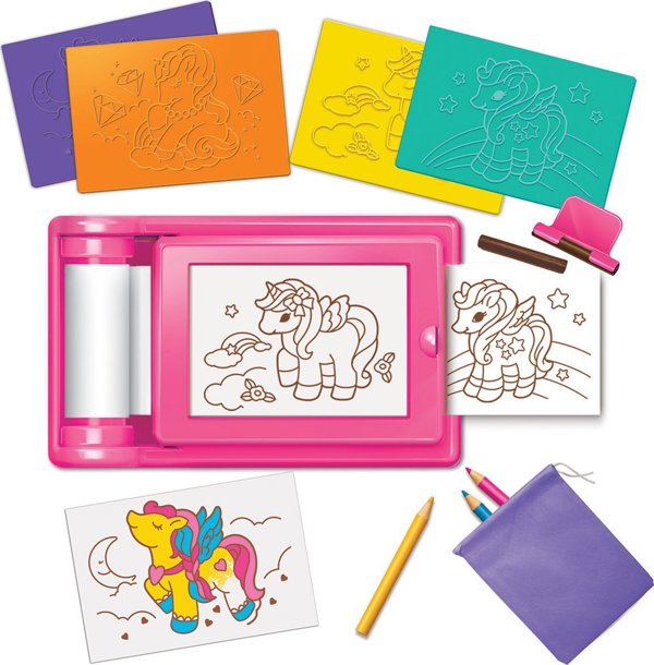 Σετ 4M KidzMaker DIY Μονόκερος Rub Art Studio