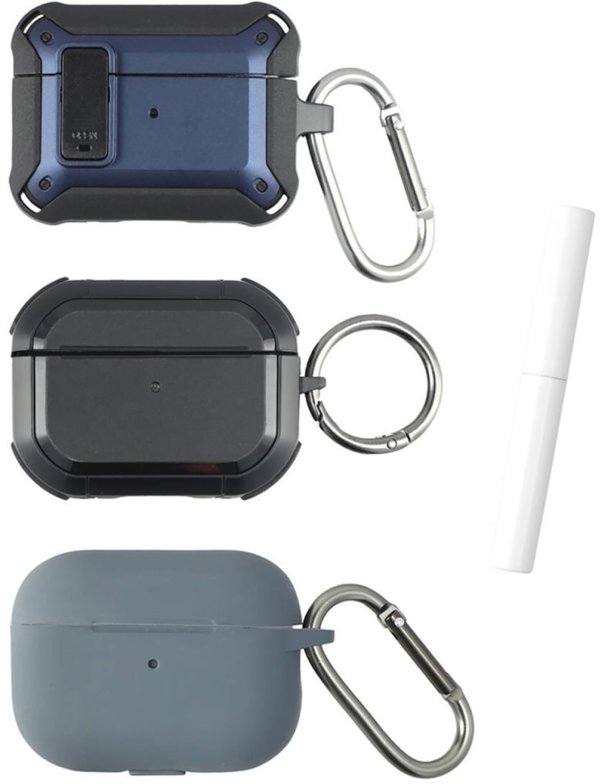 Σετ Θήκης 4smarts Alpha AirPods Pro 2.3er Set μπλε.γκρι.μαύρο