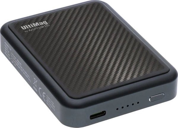 4smarts 4smarts UltiMag, 5000 mAh, Λιθίου Πολυμερούς (LiPo), Προσαρμοστική Γρήγορη Φόρτιση, Γρήγορη Φόρτιση 3.0, Ασύρματη φόρτιση, Άνθρακας