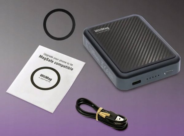 4smarts 4smarts UltiMag, 5000 mAh, Λιθίου Πολυμερούς (LiPo), Προσαρμοστική Γρήγορη Φόρτιση, Γρήγορη Φόρτιση 3.0, Ασύρματη φόρτιση, Άνθρακας