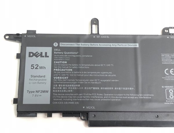 52WHR μπαταρία ιόντων λιθίου για Latitude 7400