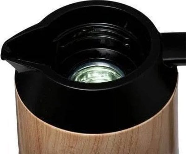 5five Θερμός κανάτα, 1 L, μαύρο με ξύλινη διακόσμηση