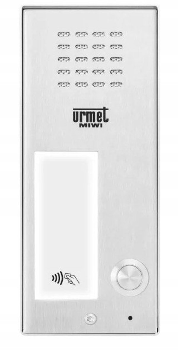 6025/PR1-RF Urmet ELITE Μονάδα Κλήσης με 1 Κουμπί, Αναγνώστη Κοντινής Επαφής και Οθόνη Πληροφοριών