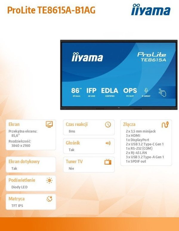 86IN STYLISH IFP IIWARE21E (EDL