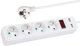 98-784# Πολύπριζο δικτύου pr-470wsp/usb 4-υποδοχές+usb με γείωση+διακόπτης 3m λευκό 3x1,5mm
