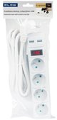 98-784# Πολύπριζο δικτύου pr-470wsp/usb 4-υποδοχές+usb με γείωση+διακόπτης 3m λευκό 3x1,5mm