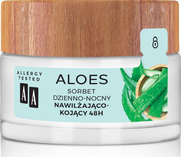 AA Aloe 100% Sorbet Ενυδατική Κρέμα Ημέρας & Νύχτας Προσώπου, Καταπραϋντική, 48H, 50ml