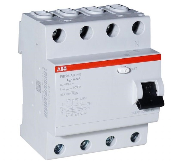 Διακόπτης διαρροής ABB FH204 AC-25/0,03 25A 4P 2CSF204004R1250