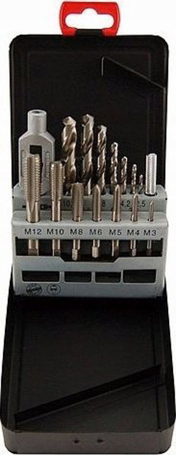 Abraboro Σετ Μηχανικές Κολαούζες M3-M12 HSS-G 15 Τεμαχίων με Κλειδί Χειρός 1 1/2"