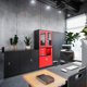Abschließbarer Aktenschrank für Büro JAN, 900 x 1850 x 400 mm, anthrazit
