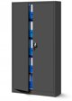 Abschließbarer Aktenschrank für Büro JAN, 900 x 1850 x 400 mm, anthrazit