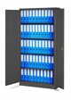 Abschließbarer Aktenschrank für Büro JAN, 900 x 1850 x 400 mm, anthrazit