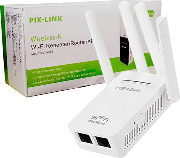 Σημείο Πρόσβασης Pix-Link Επαναλήπτης Wi-Fi Λευκό