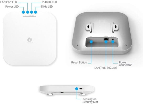 Εσωτερικός Σημειακός Δρομολογητής EnGenius WiFi6 802.11ax 2.5GbE διαχειριζόμενος στο Cloud