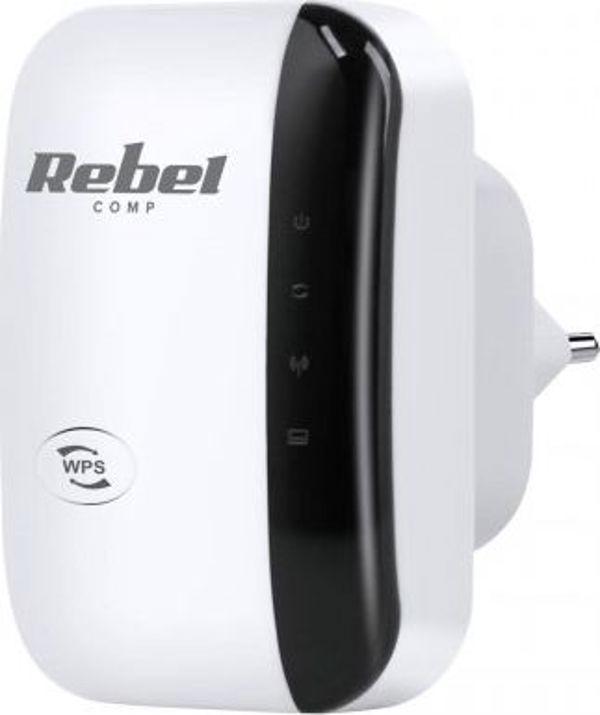 Rebel Wi-Fi Repeater KOM1030, Access Point 300Mbps, 2.4GHz με Θύρα RJ45
