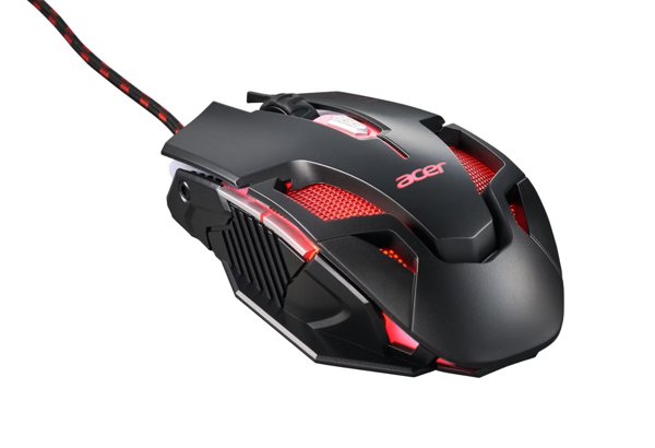 Acer Nitro NMW200 Gaming Ποντίκι, Αμφιδέξιο, Οπτικό, 7200 DPI, USB, Μαύρο