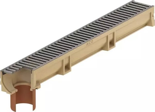 ACO DRAIN DUCT GALV STEEL EUROLINE 1M DN100