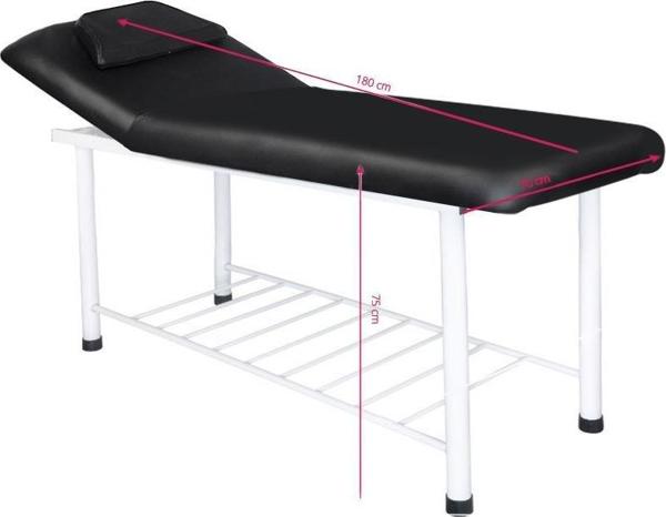 Activeshop Κρεβάτι Μασάζ 812 Basic, Πτυσσόμενο, Χάλυβας με Επικάλυψη Πούδρας, Μαύρο