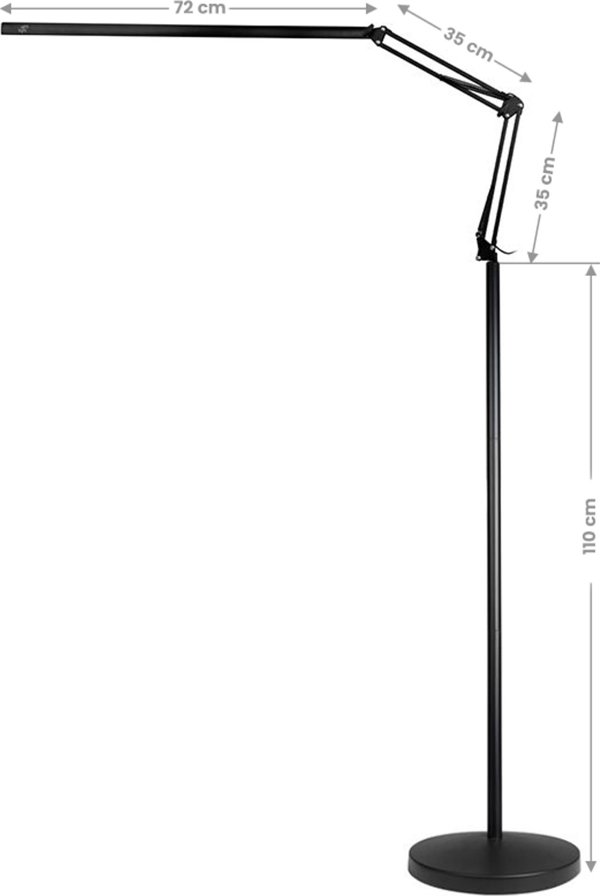 Λάμπα επεμβάσεων LED All4light lashes line 2 μαύρη με βάση