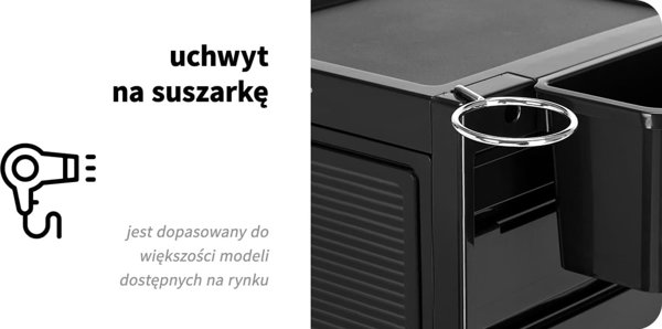 Activeshop Gabbiano pomocnik fryzjerski 68C czarny