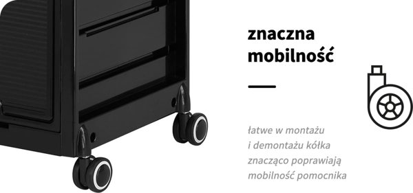 Activeshop Gabbiano pomocnik fryzjerski 68C czarny