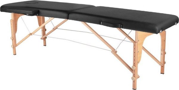 Πτυσσόμενο τραπέζι μασάζ Wood Komfort Activ Fizjo 2 τμημάτων μαύρο Activeshop