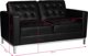 Καθιστικό Activeshop Gabbiano για αίθουσα αναμονής BM18019 μαύρο