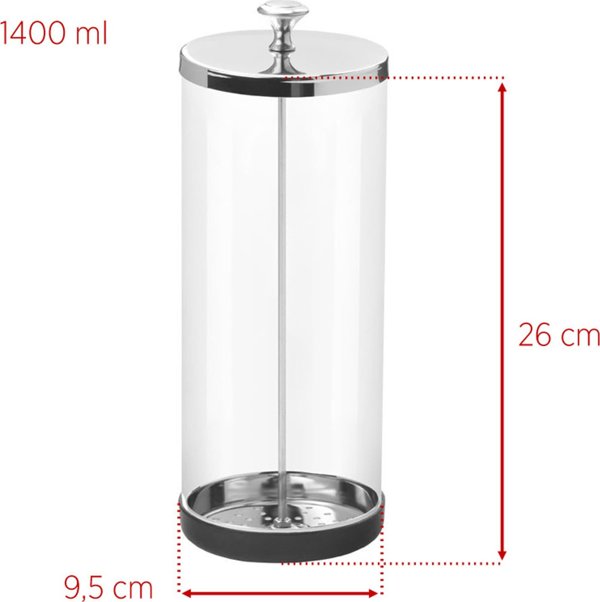 Γυάλινο δοχείο απολύμανσης εργαλείων Activeshop 1400 ml
