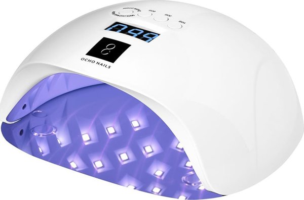Activeshop Λάμπα UV LED OCHO NAILS X13 65W, Επαγγελματικό Φουρνάκι Νυχιών με Καθρεφτισμένο Πάτο, Λευκό