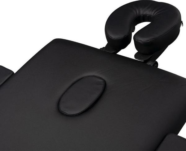 Πτυσσόμενο τραπέζι μασάζ αλουμινίου Komfort Activ Fizjo 3 τμημάτων μαύρο Activeshop