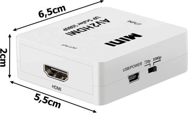 AV Sourcing RCA - Μετατροπέας HDMI (+Audio) White 13899210 4752243050477