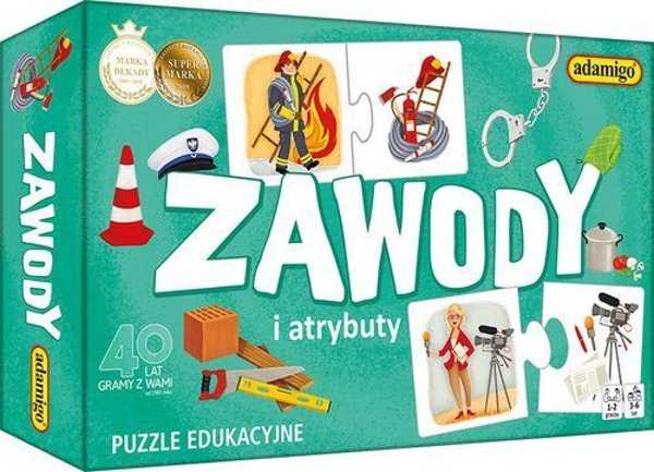 Adamigo Παζλ Επαγγέλματα και Χαρακτηριστικά, Εκπαιδευτικό Παιχνίδι 24 Τεμαχίων