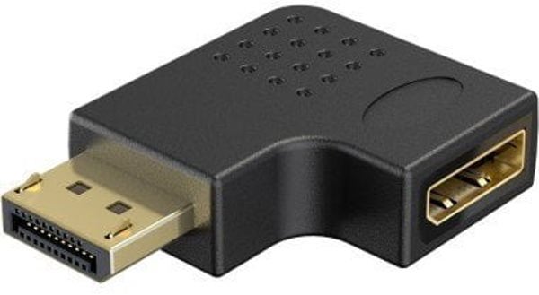 Αντάπτορας DisplayPort γωνιακός 90 μοίρες αριστερά