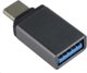 PremiumCord Προσαρμογέας USB-C σε USB 3.0, Γωνιακός, Γκρι (KUR31-03)