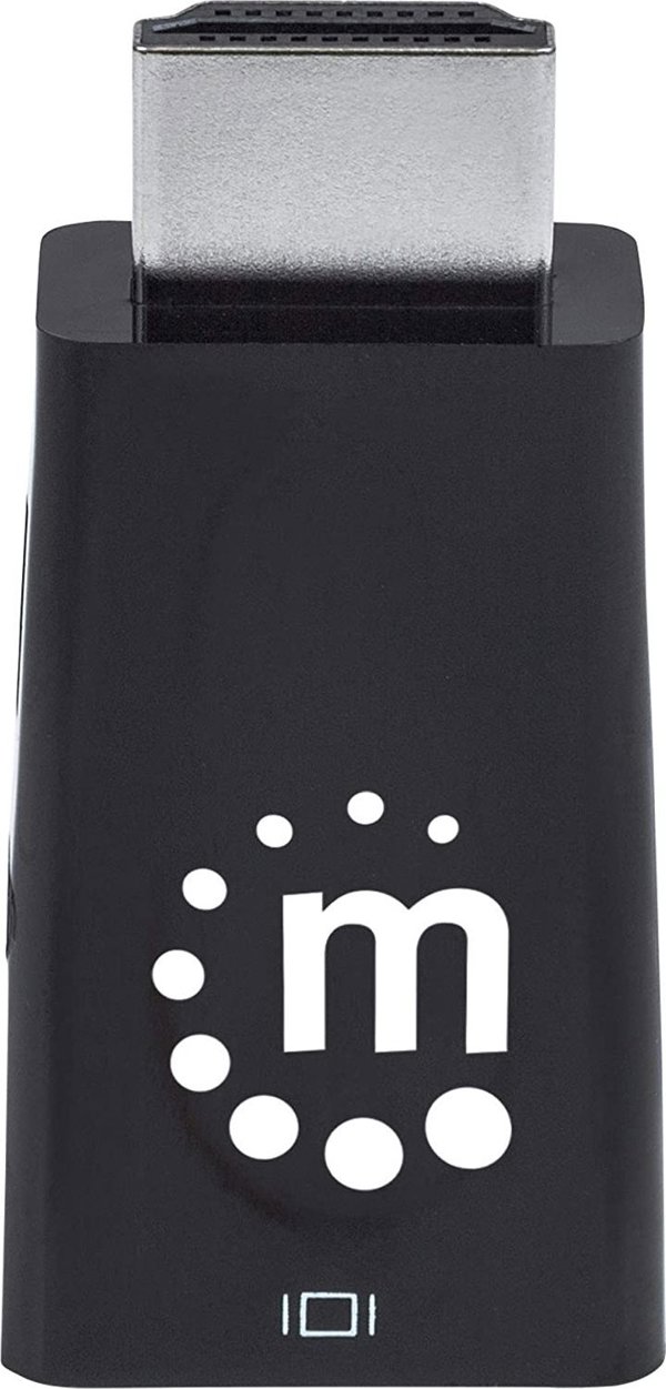 Manhattan Προσαρμογέας HDMI σε VGA με Έξοδο Ήχου 3.5mm, Μαύρο (151542)