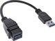 InLine Προσαρμογέας USB 3.2 Gen1 USB-A Male σε USB-A Female Keystone, 0.2m, Μαύρο (76206C)