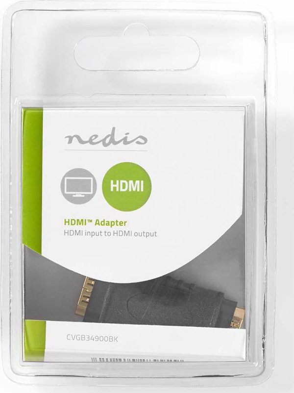 Προσαρμογέας AV Nedis Nedis CVGB34900BK αλλαγή φύλου / καλωδίων HDMI Type A (Standard) HDMI Typu A (Standard) Μαύρο, Χρυσό