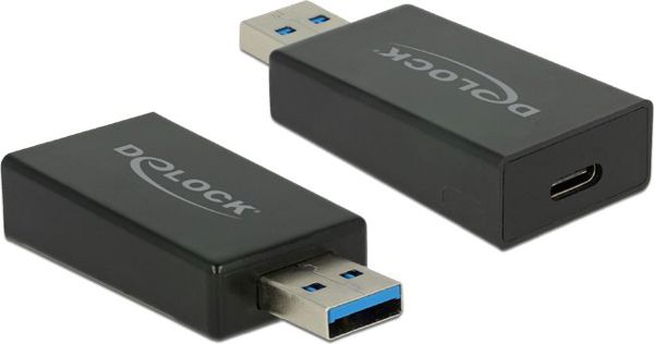 Προσαρμογέας USB Delock USB-C - USB Μαύρο (65689)