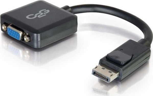 Προσαρμογέας AV C2G C2G 8in DisplayPort σε VGA Προσαρμογέας - Μετατροπέας DP σε VGA - Μαύρο - M/F - Καλώδιο DisplayPort - DisplayPort (M) σε HD-15 (VGA) (W) - 20.32 cm - κλειδωμένο - Μαύρο