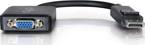 Προσαρμογέας AV C2G C2G 8in DisplayPort σε VGA Προσαρμογέας - Μετατροπέας DP σε VGA - Μαύρο - M/F - Καλώδιο DisplayPort - DisplayPort (M) σε HD-15 (VGA) (W) - 20.32 cm - κλειδωμένο - Μαύρο